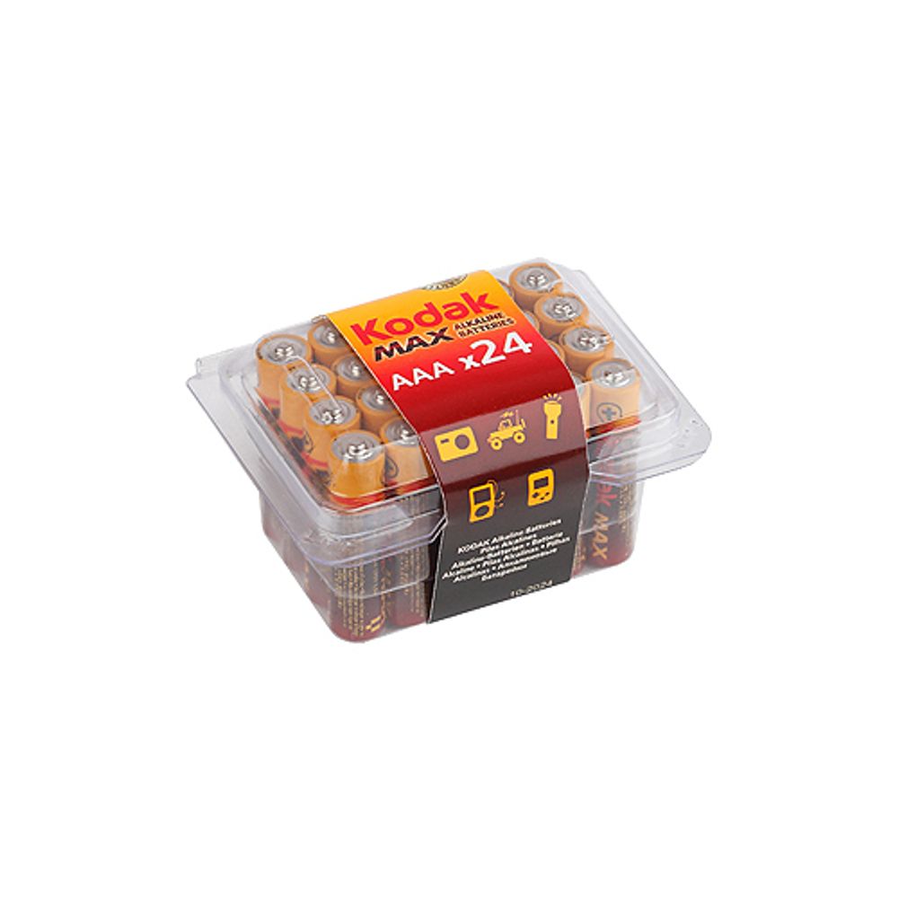 Батарейки Kodak LR03-24 plastic box MAX SUPER Alkaline [24 3A PVC] | Батарейки Щелочные (Алкалиновые)