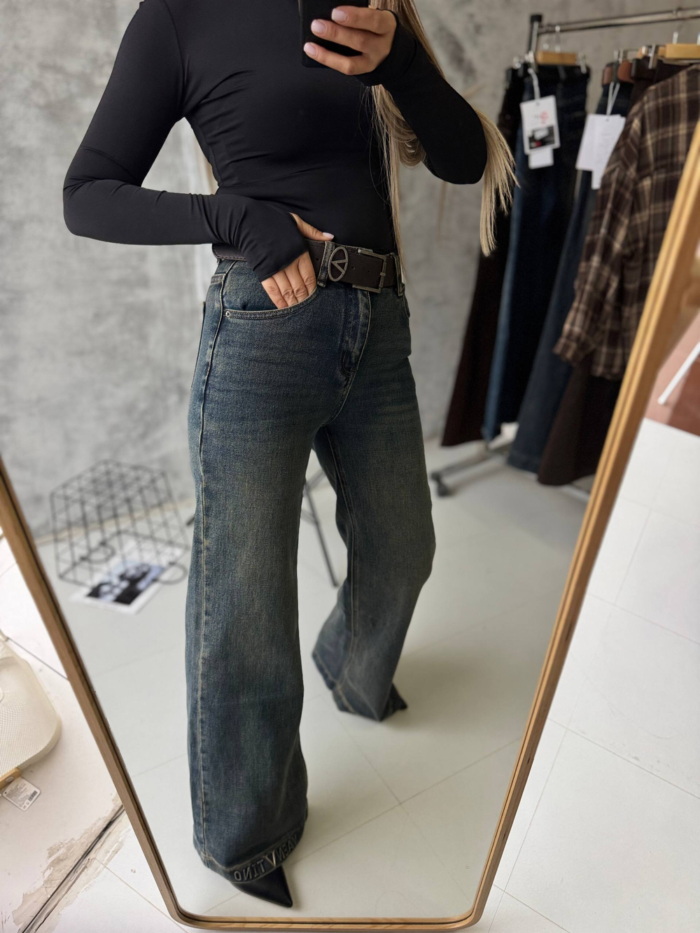 Брюки джинсовые жен. 73277 син.