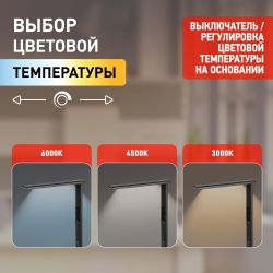 Настольный светильник ЭРА NLED-505-10W-BK светодиодный черный | Светодиодные настольные лампы