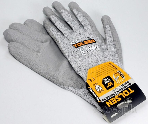 Перчатки рабочие-защитные, полиурет. покрытие, XL, Tolsen 45041