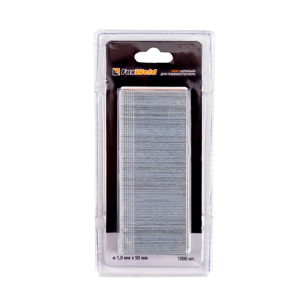 Шпильки для пневмостеплера тип 18GA F50, 1,0 х 50 мм 1000 шт. AERO