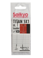 Поводок для рыбалки Saikyo Titan 1x1 UL STOUL1504, 4кг/15см, 2 штуки в комплекте