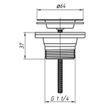 Выпуск Ани Пласт 1 1/4" с нержавеющей решеткой (M200)