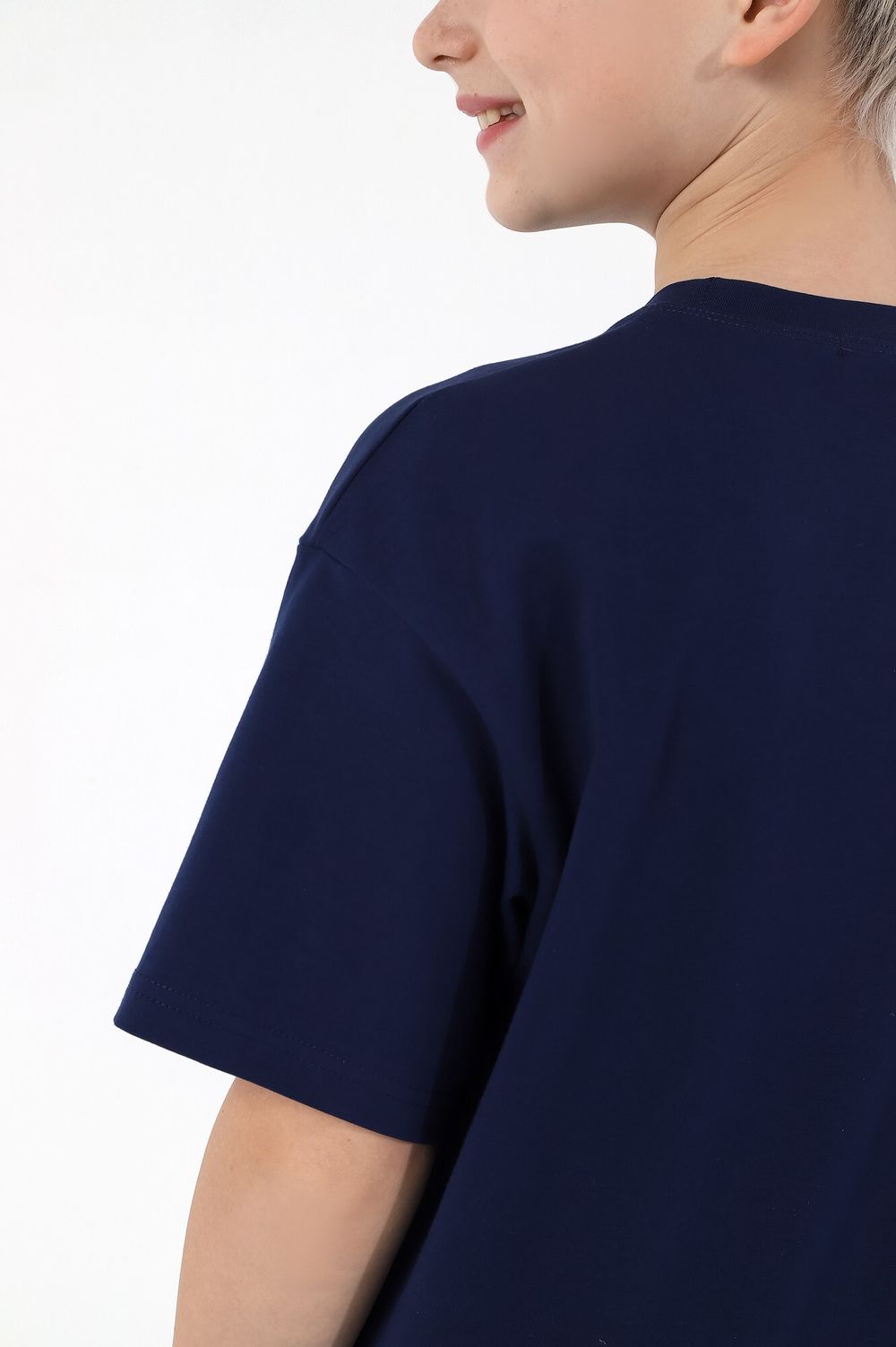 Фуфайка (футболка) для мальчика  Леон-3 Виотекс ТЁМНО-СИНИЙ