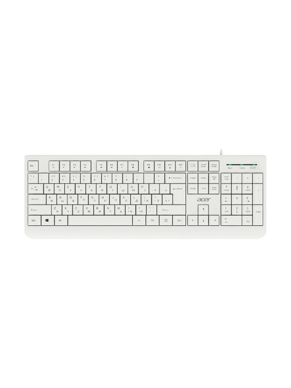 Acer OCC400 [ZL.ACCCC.014] Комплект (клавиатура + мышь)  клав-ра:белый мышь:белый USB проводной