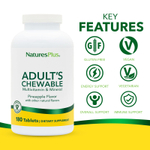 NaturesPlus, жевательные мультивитамины и минералы для взрослых, со вкусом ананаса, 180 таблеток