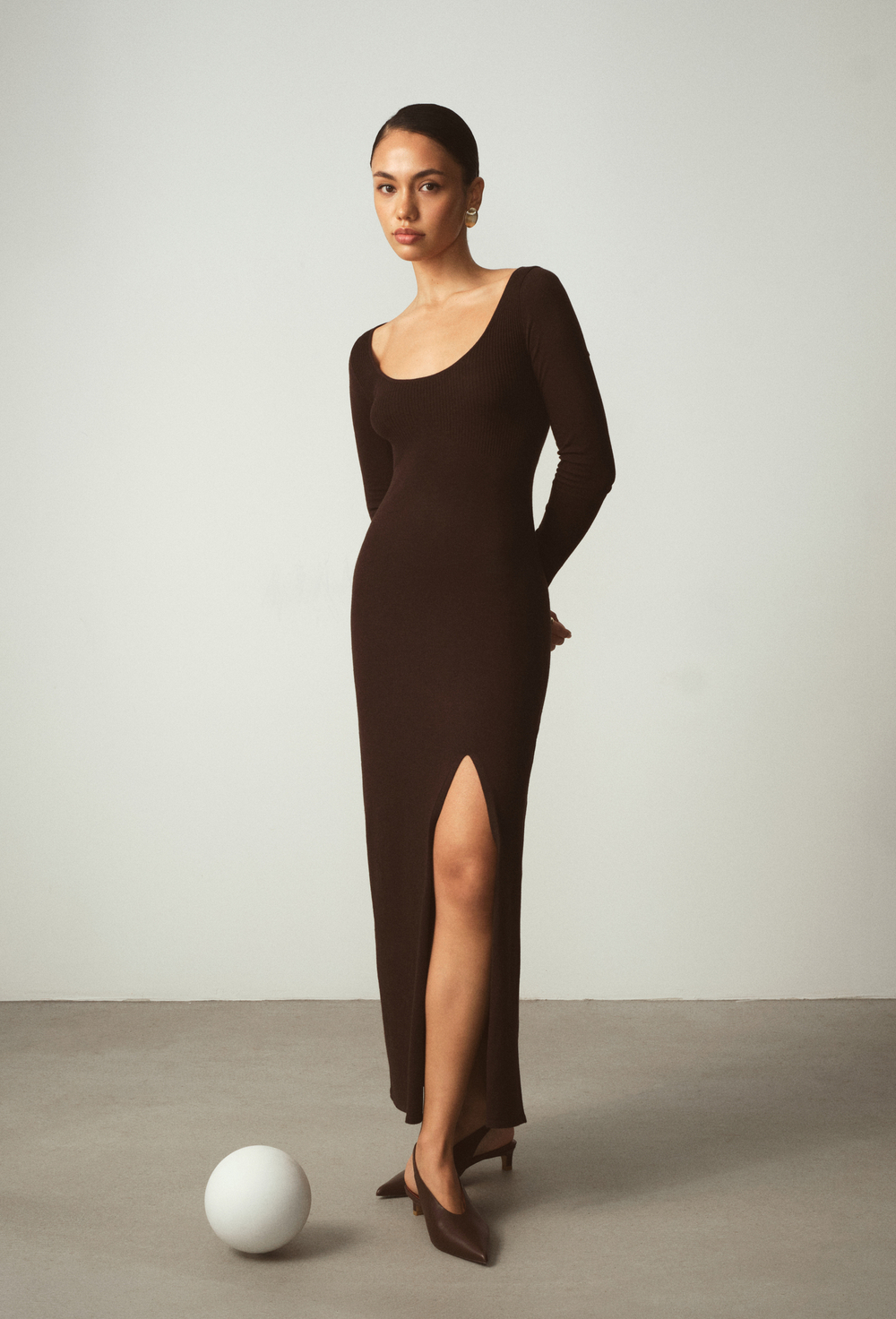 Платье SABINE, горький шоколад