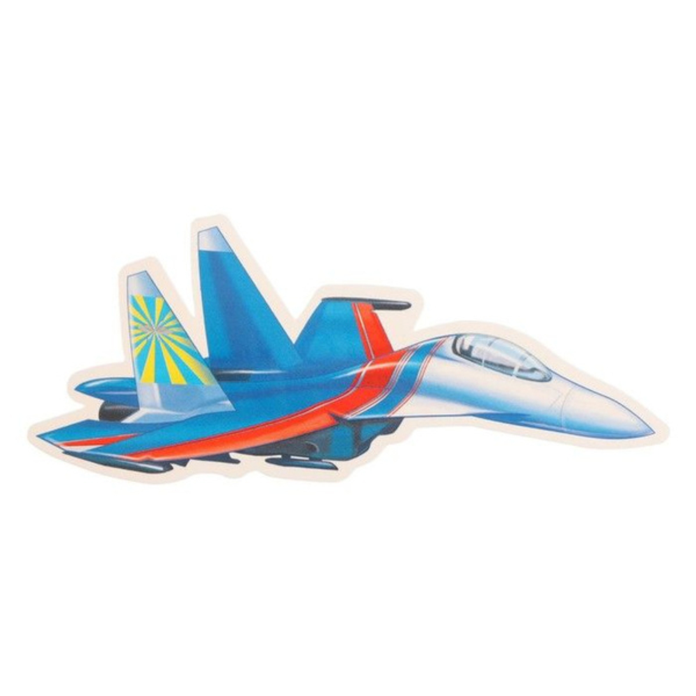 Мини-Плакат вырубной Самолет, 360х280 мм Уф-лак