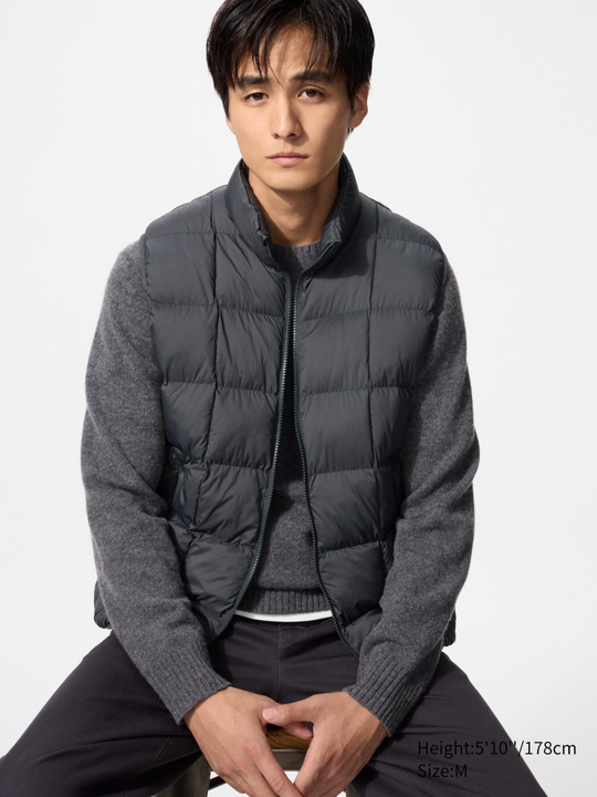 UNIQLO Жилет PUFFERTECH, темно-серый