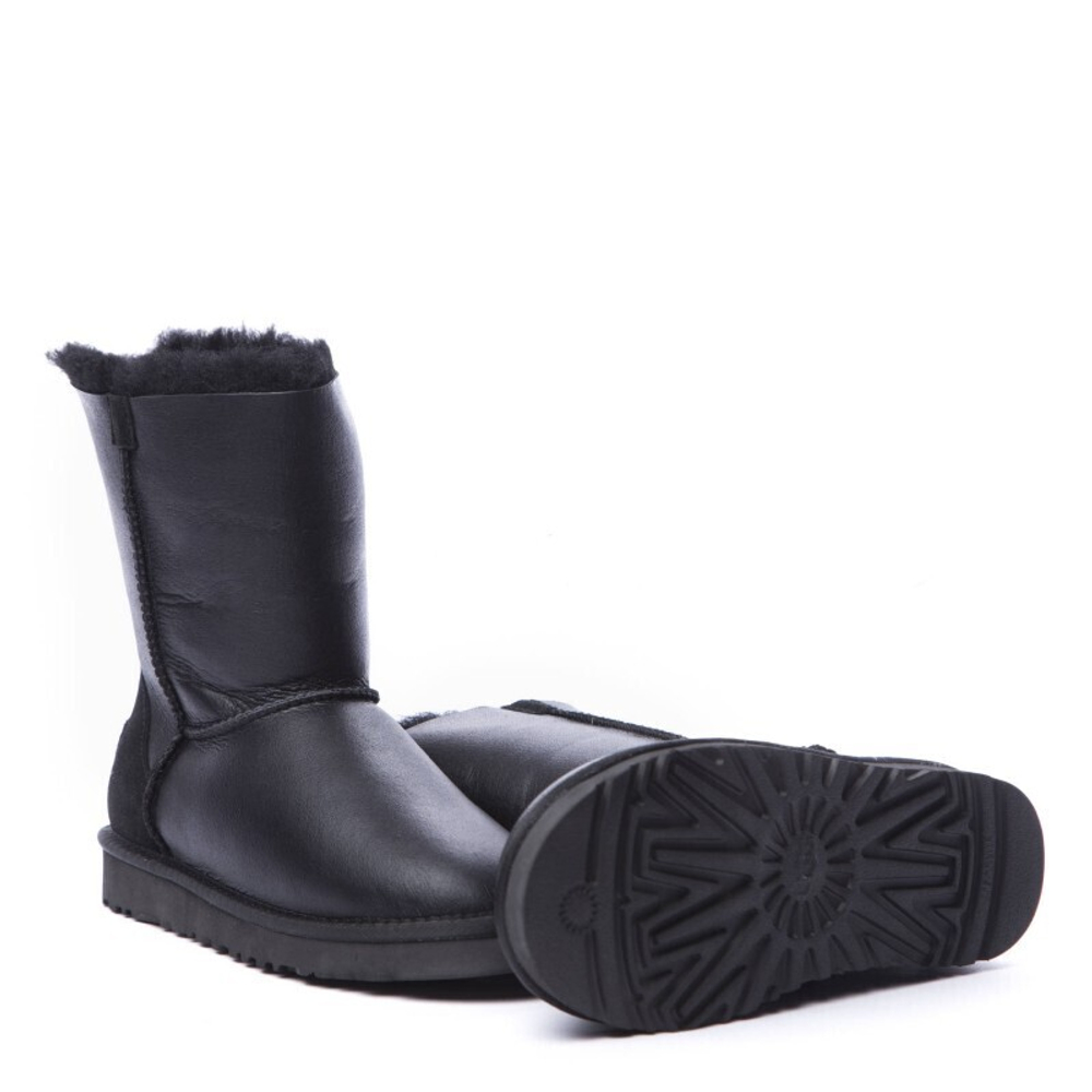 Угги Short Zip Metallic Black