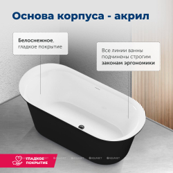 Акриловая ванна Aquanet (Акванет) Family Smart 170x78 88778-GW-MB