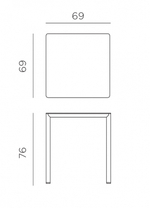 Стол обеденный ламинированный Nardi Piave 70, табак