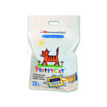 Наполнитель PrettyCat 4кг (12 л) Wood Granules древесный