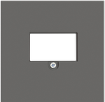 Накладка стандарта TAE для розеток USB, HDMI, аудио, матовый шоколад, серия R98