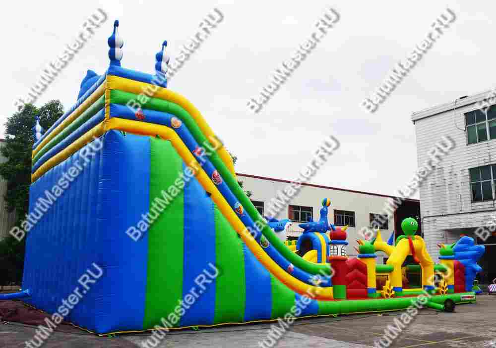 Коммерческий надувной батут "Осьминоги и акулы" 17*10*8 м B-14657