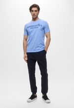 Футболка муж. Aeronautica 2407 васильковый крупный лого