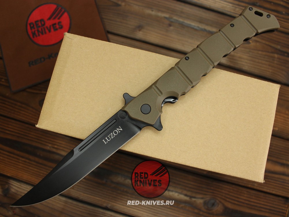 Нож Cold Steel Luzon XL - койот тан рук., клинок черный Luzon2