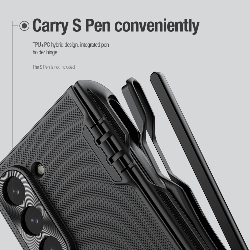 Чехол с поддержкой MagSafe и встроенным держателем для S Pen от Nillkin для Samsung Galaxy Z Fold 6 5G, серия Super Frosted Shield Fold Magnetic Case-Pen Holder Version