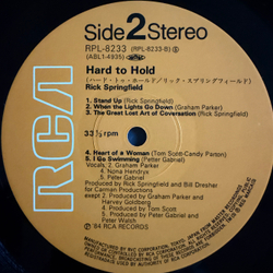 Виниловая пластинка Rick Springfield - Hard To Hold - Soundtrack Recording LP