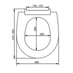 Сиденье для унитаза "Премьер-Люкс" м/лифт белое (Rosa)