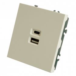 Розетка 2хUSB type A и C без рамки Stekker Эмили 49879