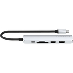 SATECHI 6-in-1 USB-C Slim Multiport Adapter (Silver)