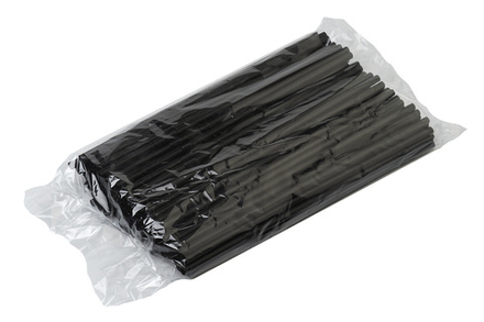 Трубочки для коктейля черные с гофрой 5х210мм 100шт./уп. цена за упак.