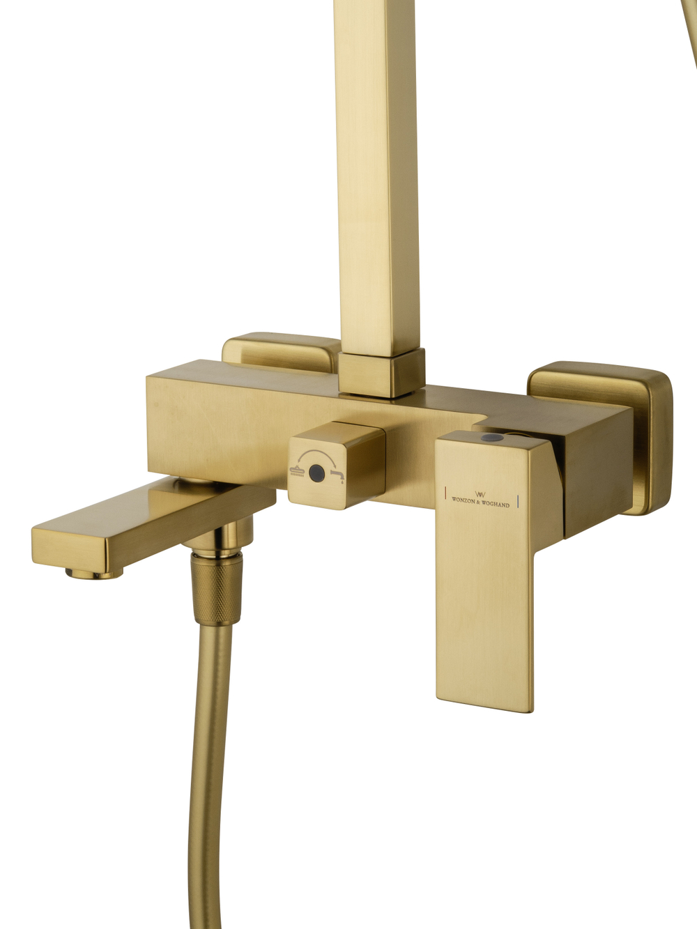 Душевая система WONZON & WOGHAND CUBE, Брашированное золото (WW-88739016-BG)