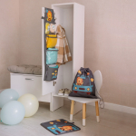 Кармашки для детского сада на липучке. Львенок в машинке