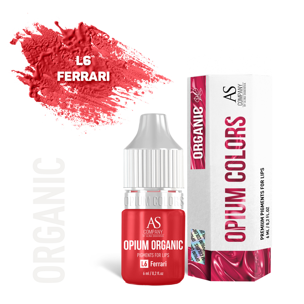 L6 FERRARI ORGANIC пигмент для губ TM AS-Company OPIUM COLORS