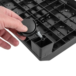 Подставка для ног с массажными роликами на колесиках(12.5х25х38см) WMC TOOLS WMC-PLM2