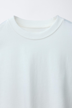 ZARA НАБОР ИЗ ТРЕХ ОДНОТОННЫХ ФУТБОЛОК, МОРСКОЙ СИНИЙ