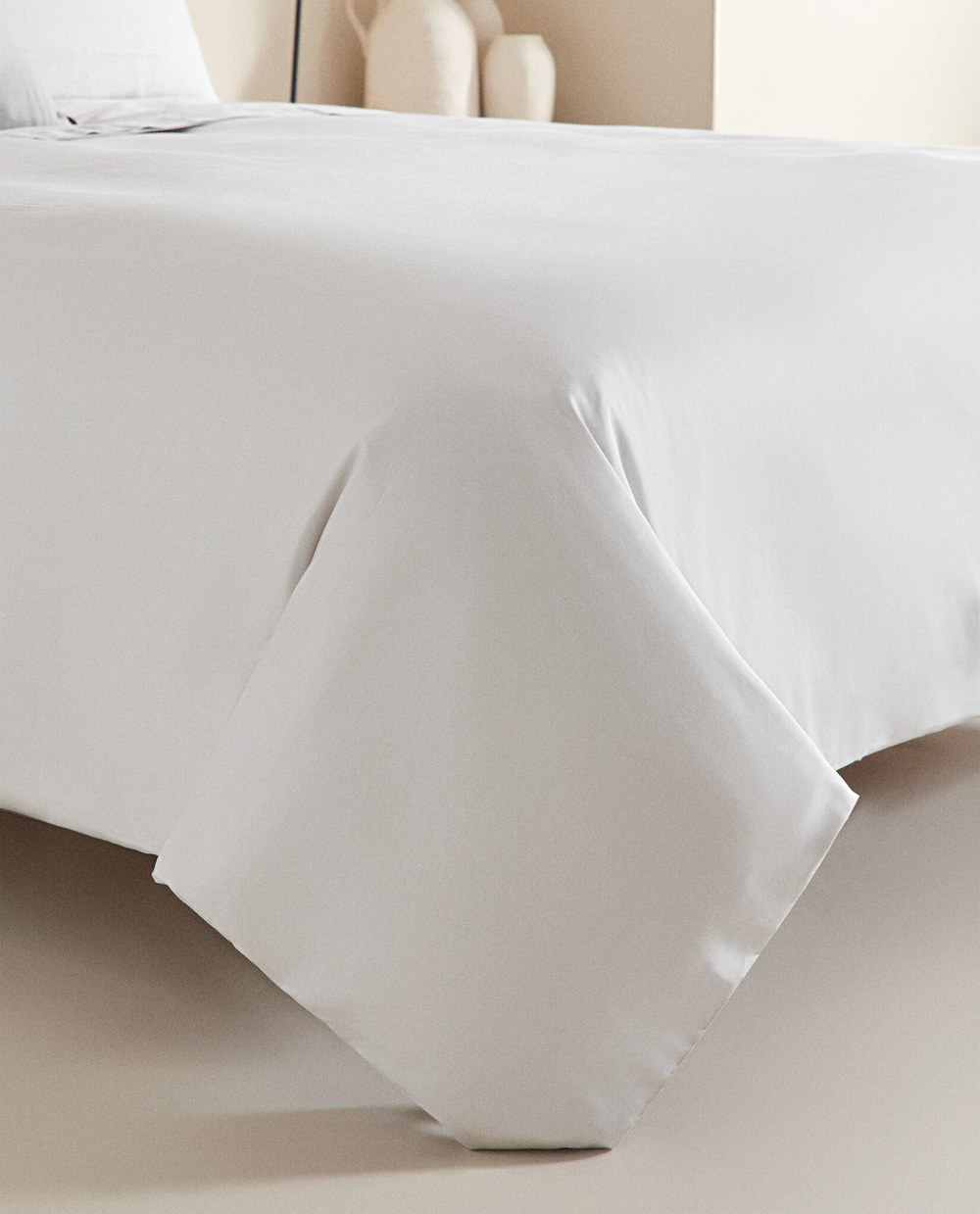 ZARA HOME (300 НИТЕЙ) ПРОСТЫНЯ ИЗ ХЛОПКА, СЕРЫЙ