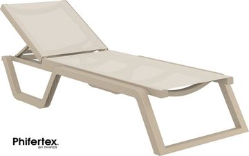 Шезлонг-лежак пластиковый Rio бежевый