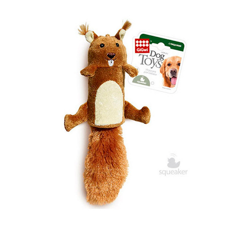 Gigwi CATCH & FETCH игрушка для собак белка с большой пищалкой 32 см