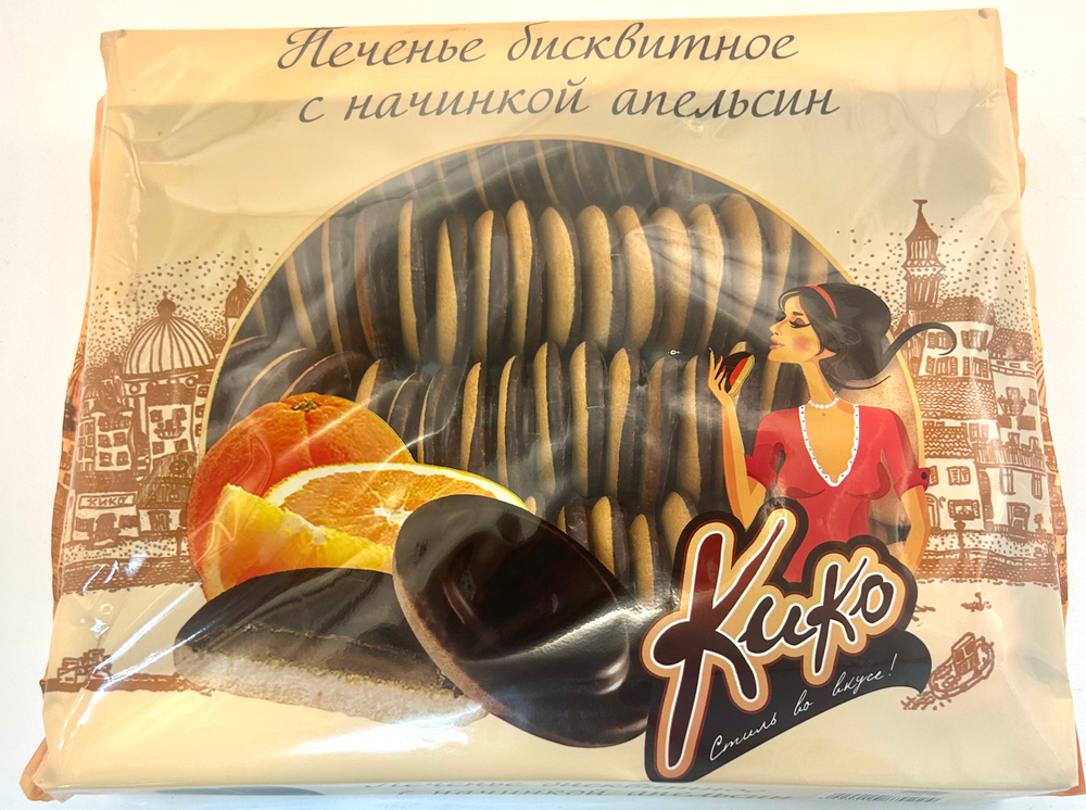 Печенье бисквитное в глазури Кофейно-молочное суфле Кинельский кондитер, 1.2 кг