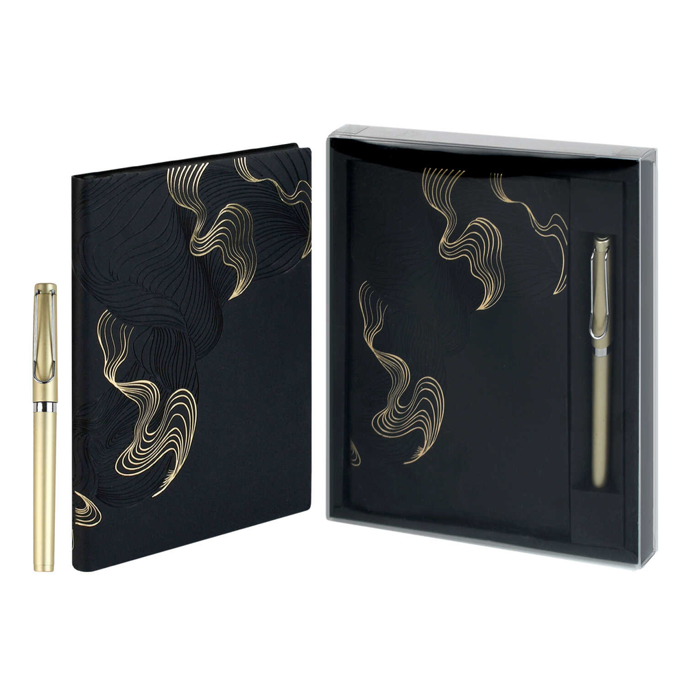 Ежедневник недатированный + ручка шариковая (набор подарочный) ESCALADA, формат А5, 120 л., мягкий переплёт, запаянный край, искусственная кожа "Виннер", тиснение фольгой, блинтовое тиснение