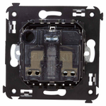 Розетка в стену, 2P+E, с з/ш, "Avanti", "Черный матовый"