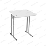 Парта одноместная не регулируемая со скругленными углами (белый)