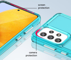 Мягкий усиленный чехол синего цвета для смартфона Samsung Galaxy A73 5G, увеличенные защитные свойства, мягкий отклик кнопок