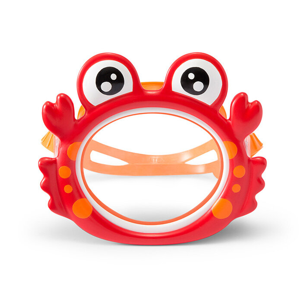 Маска для плавания детская Intex 55915 Fun Masks Краб / Очки маска для ныряния Крабик в бассейн и море Интекс 3-8 лет