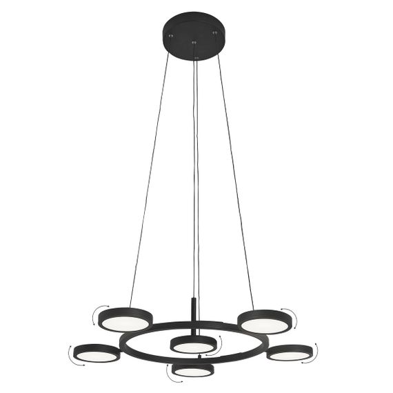 Подвесная светодиодная люстра Crystal Lux CLT 027C6 D700 BL