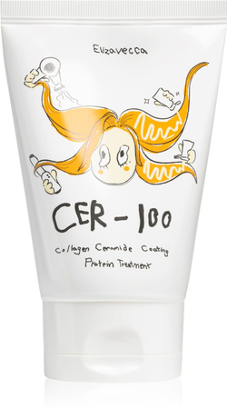 Elizavecca Cer-100 Collagen Ceramide Coating Protein Treatment - коллагеновая маска для придания блеска и смягчения волос /   100  ml  / GTIN 8809339903523