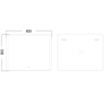 Зеркало Loranto Скай 80х60 с подсветкой, с подогревом, сенсорный выключатель (CS00098016)