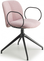 Кресло офисное с обивкой Scab Design Mentha Pop, черный, розовый
