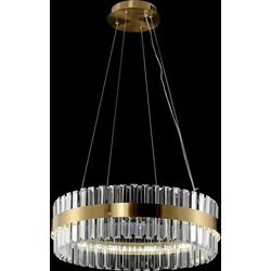 Люстра Rivoli Gwinnett 6193-201 подвесная светодиодная LED 3000-6300К 112 Вт с пультом | Хрусталь