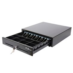 Денежный ящик POScenter 16K5 410x420x100 распайка для "Epson/АТОЛ, без датчика открытой крышки", черный