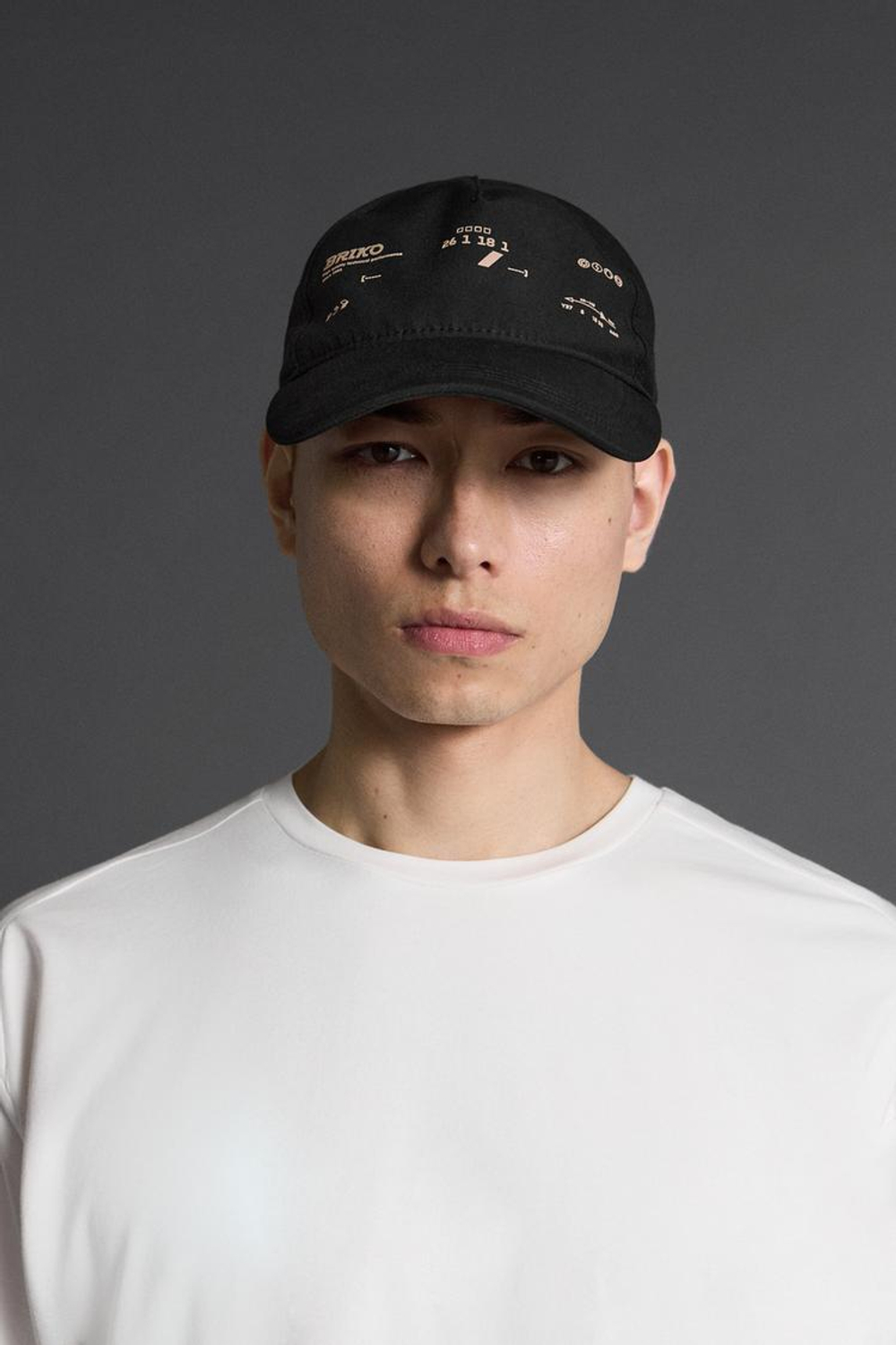 ZARA КЕПКА С ПРИНТОМ BRIKO, ЧЕРНЫЙ