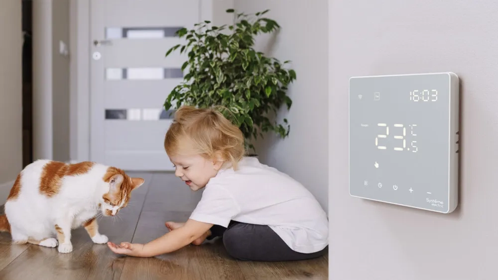 Art Gallery термостат Wi-Fi электронный для теплого пола, 16A, в сборе, белый