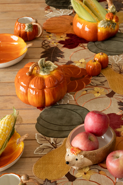 Конфетница 19х17см Anna Lafarg Light pumpkin Еж с тыквой